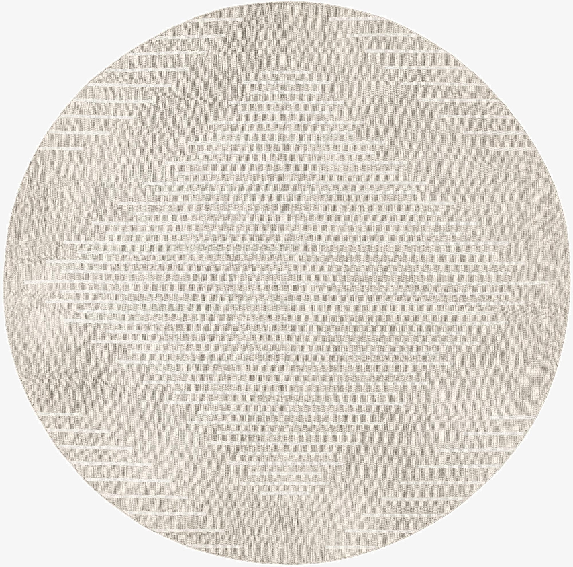  10' 8 x 10' 8  Washable Modern Indoor / Outdoor Round Rug
