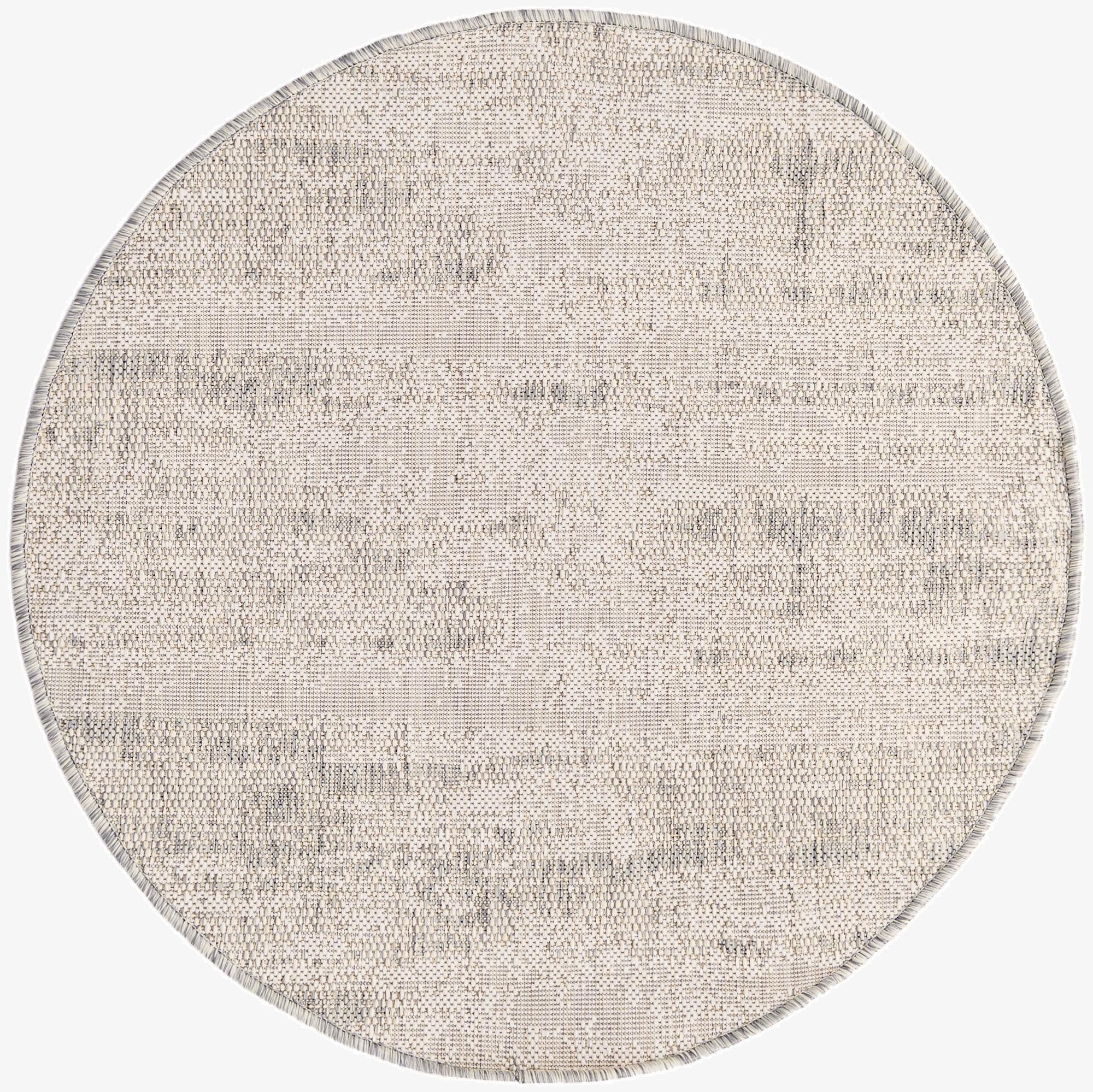  3' x 3'  Washable Modern Indoor / Outdoor Round Rug