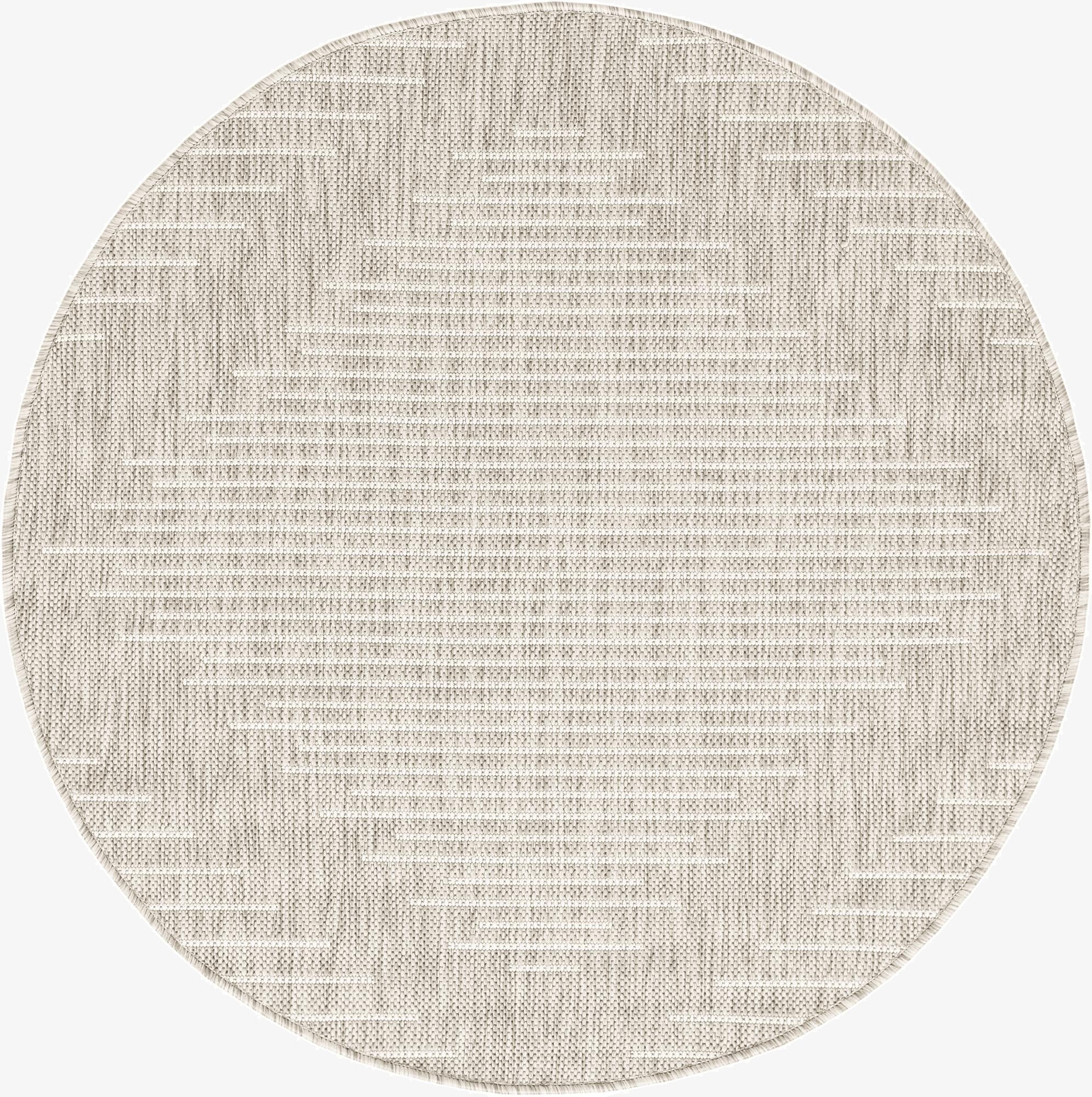  4' x 4'  Washable Modern Indoor / Outdoor Round Rug