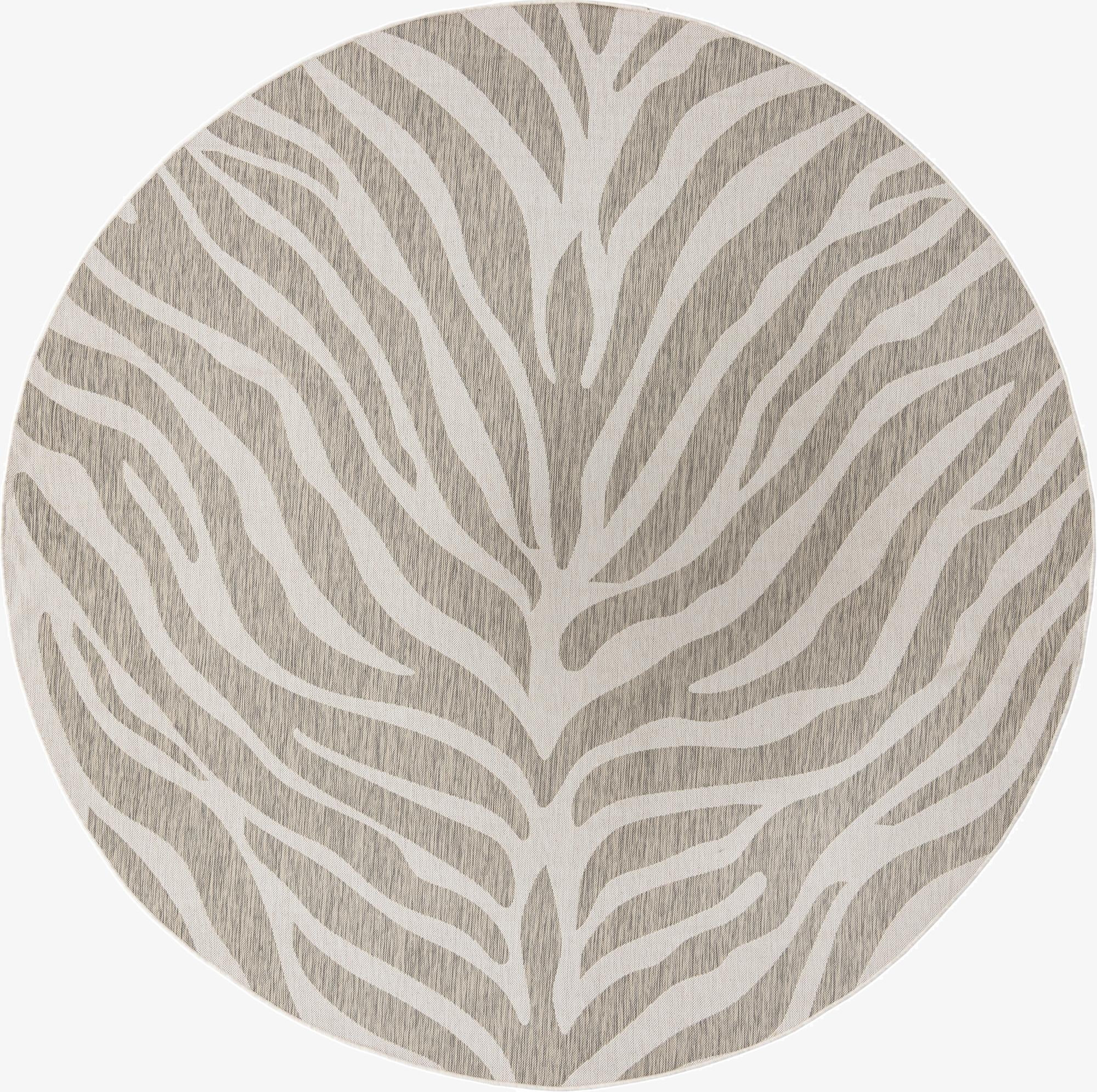  10' x 10'  Washable Safari Indoor / Outdoor Round Rug