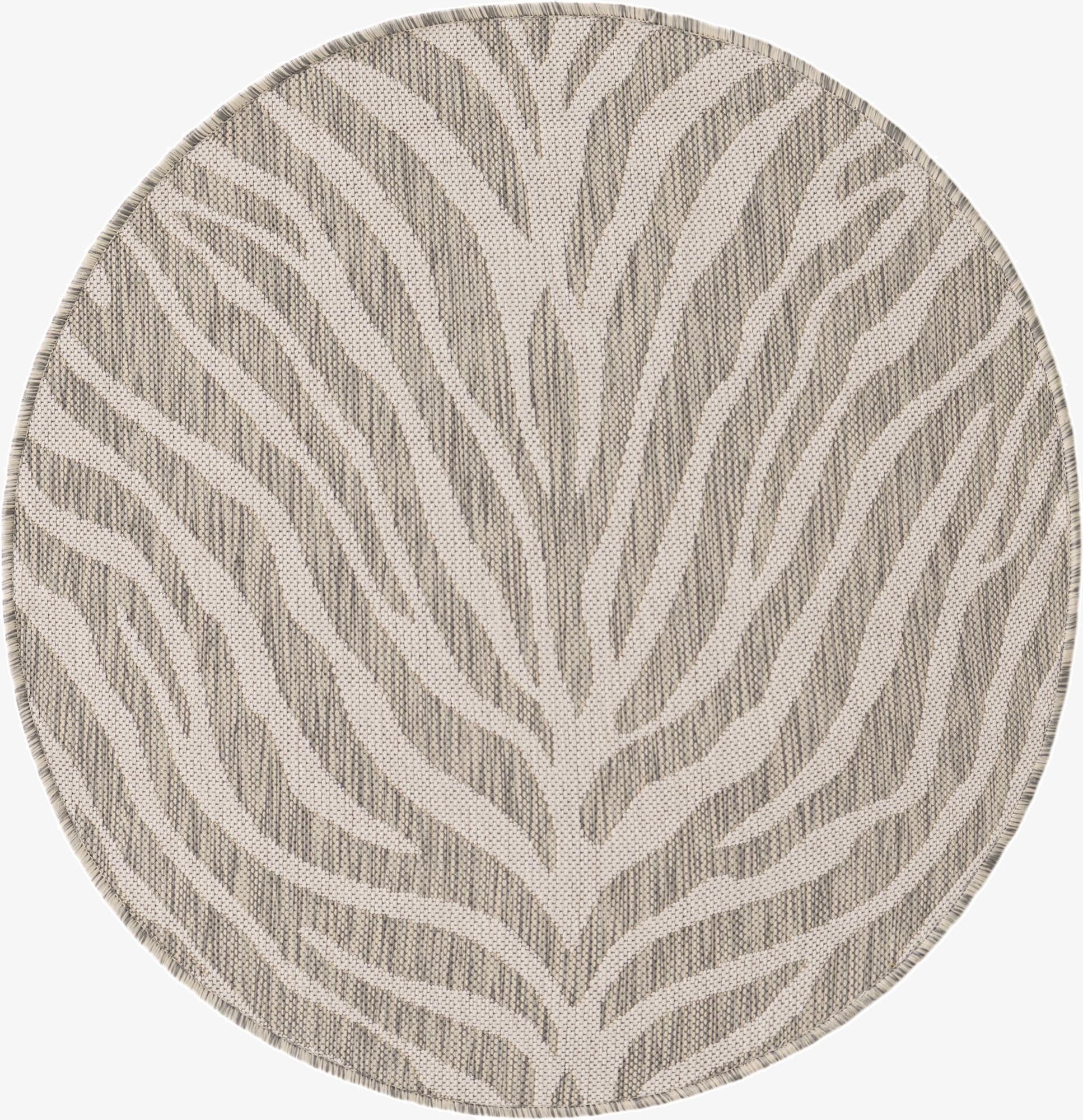  3' x 3'  Washable Safari Indoor / Outdoor Round Rug