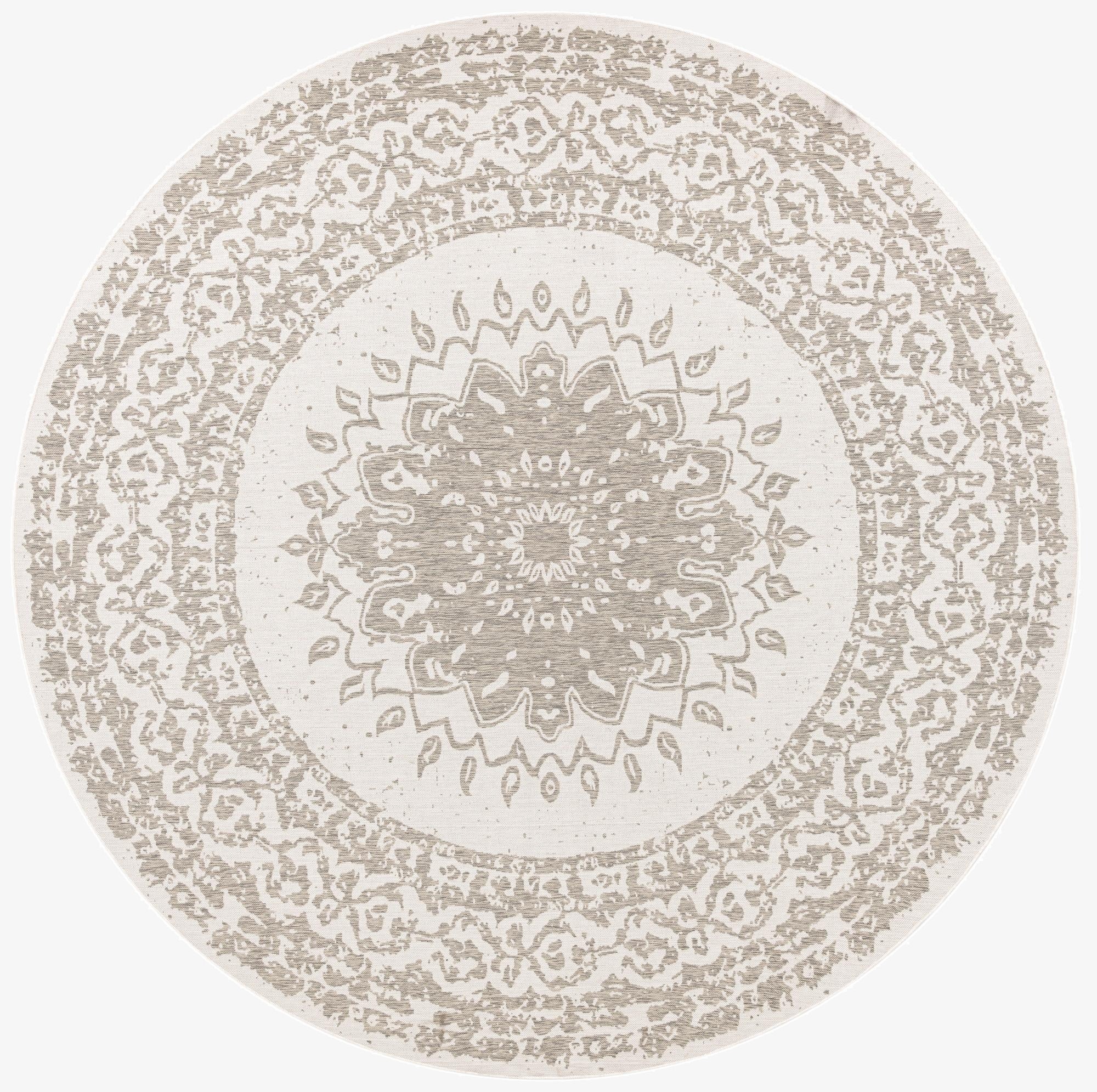  13' x 13'  Washable Traditional Indoor / Outdoor Round Rug
