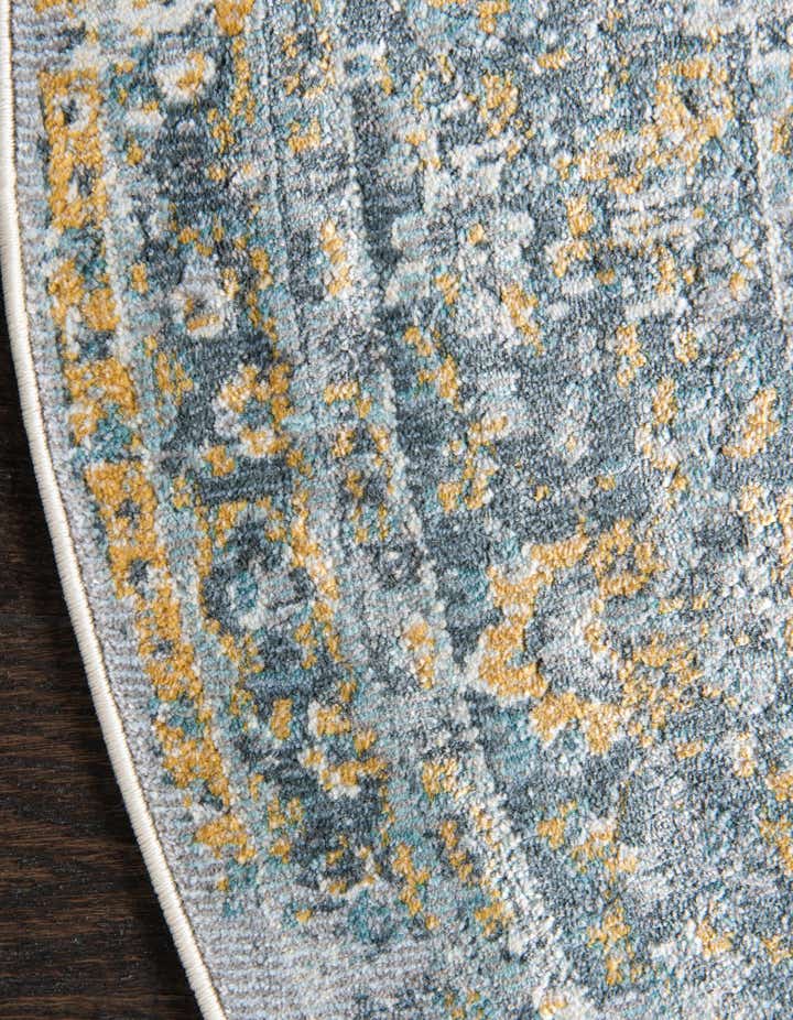 Gray 8' x 8' Santiago Round Rug | Rugs.com