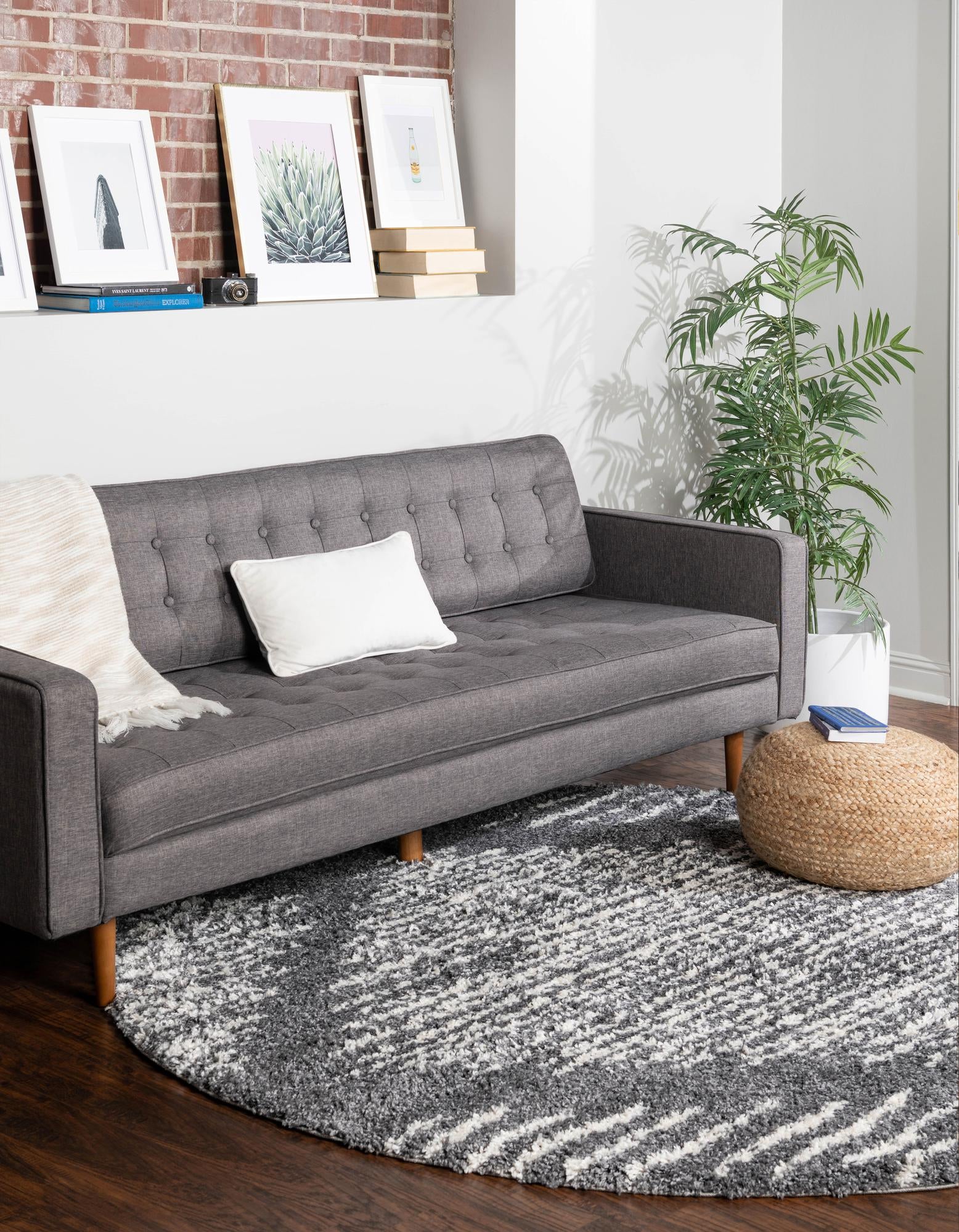  3' 3 x 3' 3 Serenity Shag Round Rug