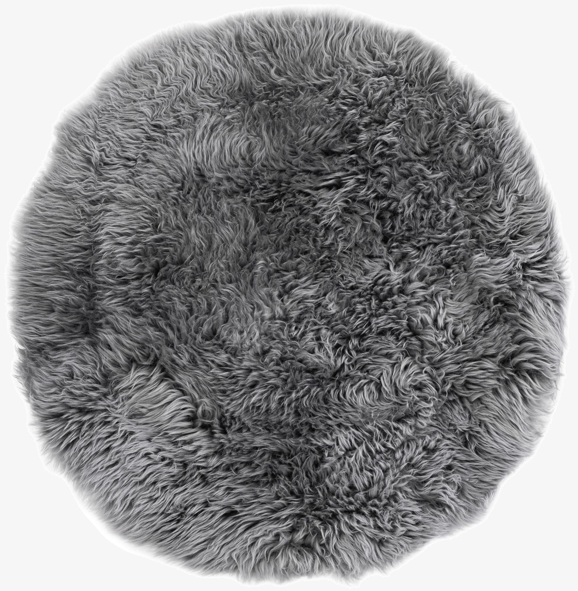  3' x 3' Sheepskin Round Rug