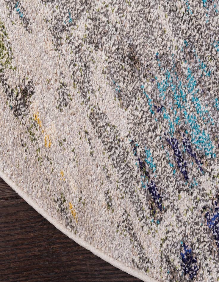 Detail image of  8' x 8'  Washable Theia Round Rug