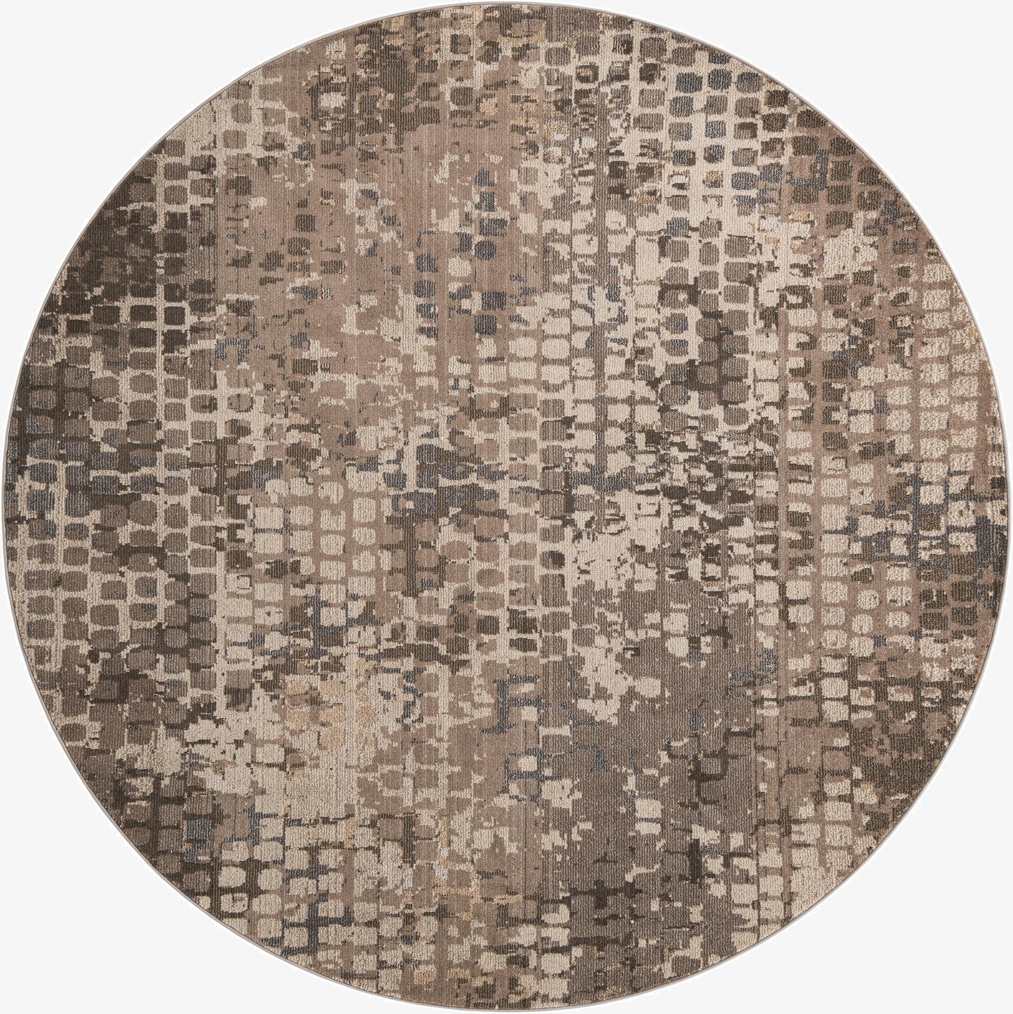  8' x 8'  Washable Theia Round Rug