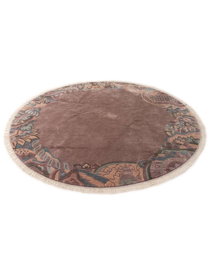 Detail image of  7' 8 x 7' 10  Hand Knotted Tibet Wool Round Rug