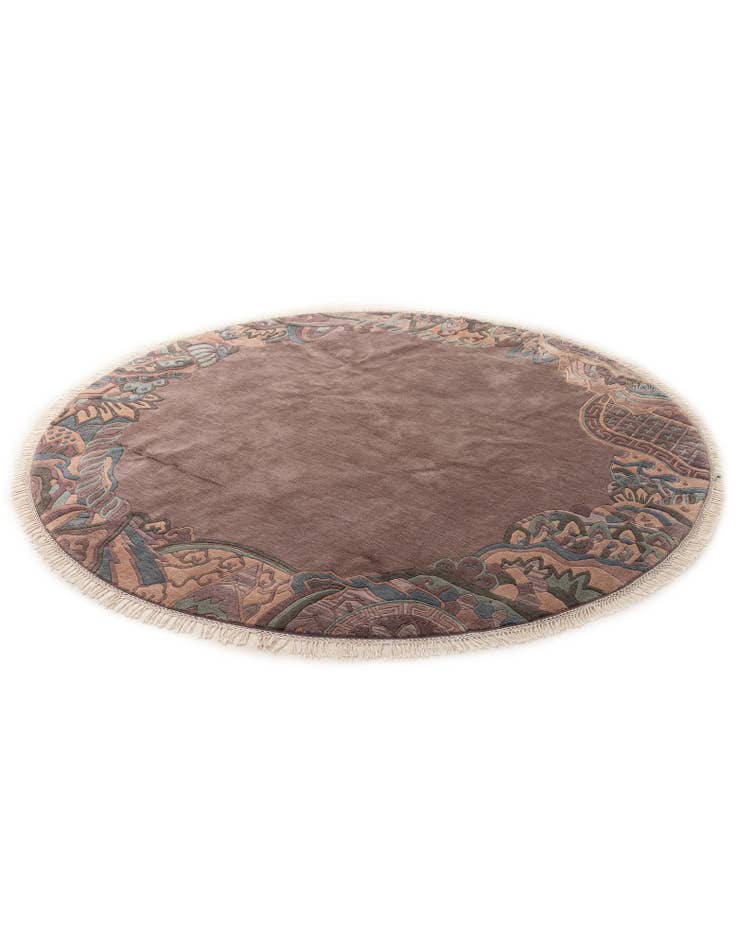 Detail image of  7' 8 x 7' 10  Hand Knotted Tibet Wool Round Rug