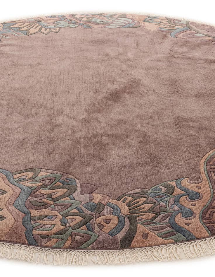 Detail image of  7' 8 x 7' 10  Hand Knotted Tibet Wool Round Rug