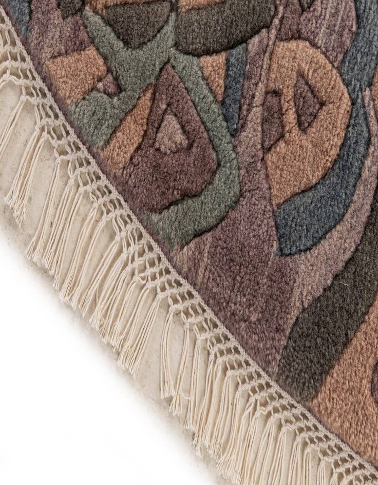 Detail image of  7' 8 x 7' 10  Hand Knotted Tibet Wool Round Rug