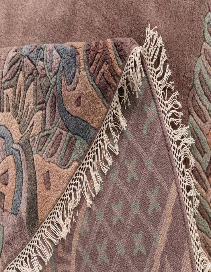 Detail image of  7' 8 x 7' 10  Hand Knotted Tibet Wool Round Rug