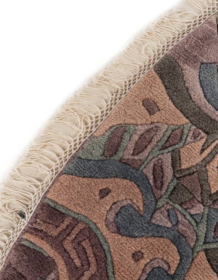 Detail image of  7' 8 x 7' 10  Hand Knotted Tibet Wool Round Rug