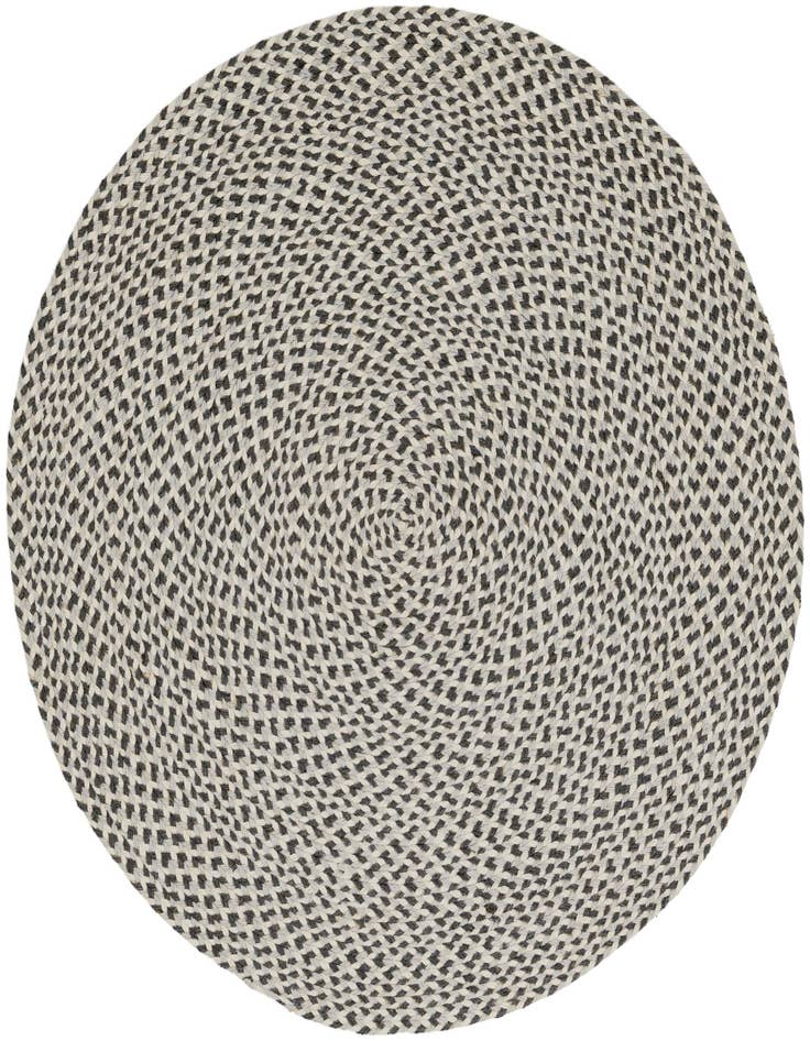 Detail image of  3' 1 x 3' 1  Hand Tweed Braided Jute Round Rug
