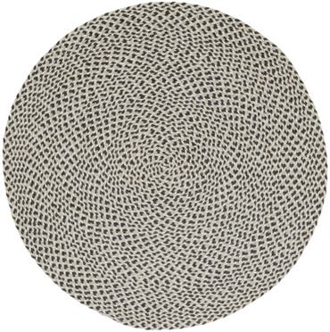  3' 1 x 3' 1  Hand Tweed Braided Jute Round Rug