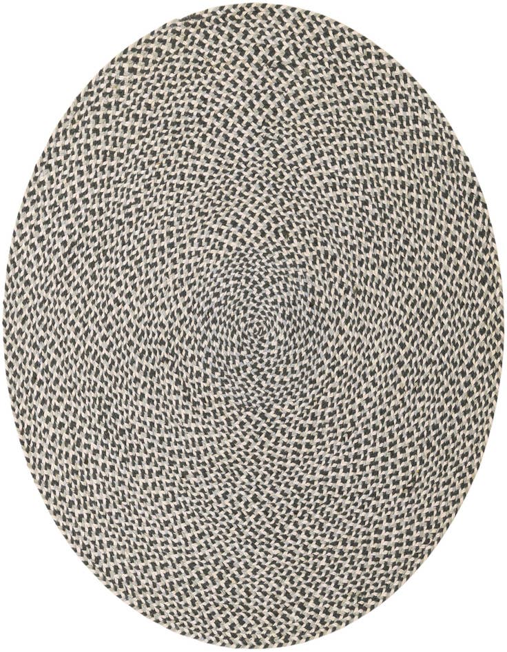 Detail image of  4' 1 x 4' 1  Hand Tweed Braided Jute Round Rug