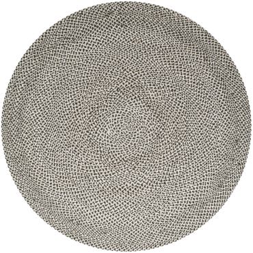  6' 1 x 6' 1  Hand Tweed Braided Jute Round Rug
