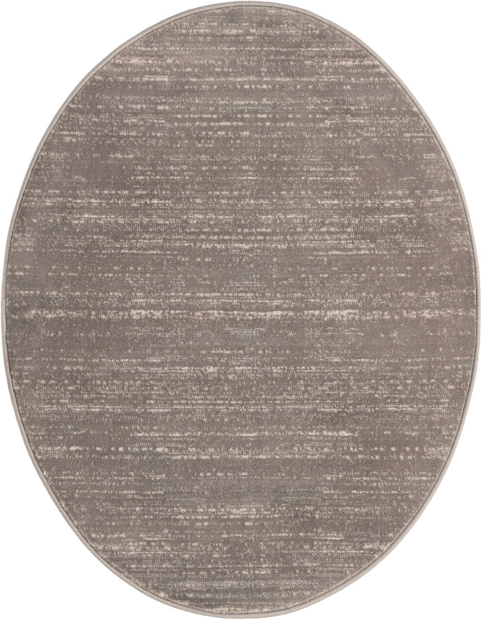 A 3' 3 round gray area rug with a subtle modern textured pattern, ideal for an indoor space.
