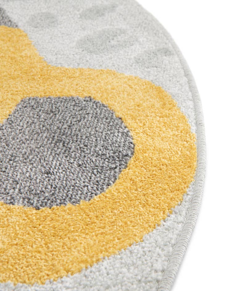 Detail image of  3' 3 x 3' 3 Tiger Whimsy Kids Round Rug