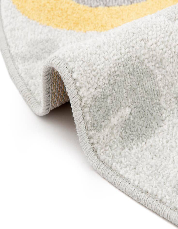 Detail image of  3' 3 x 3' 3 Tiger Whimsy Kids Round Rug