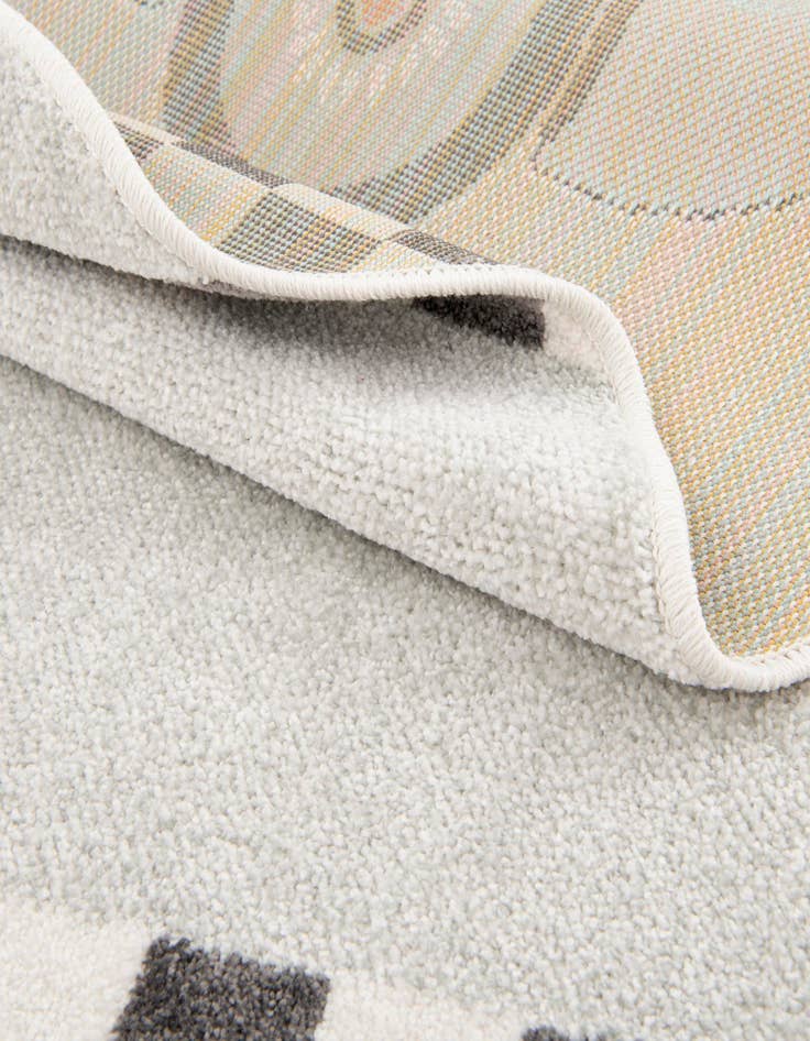 Detail image of  7' 10 x 7' 10 Racecar Whimsy Kids Round Rug