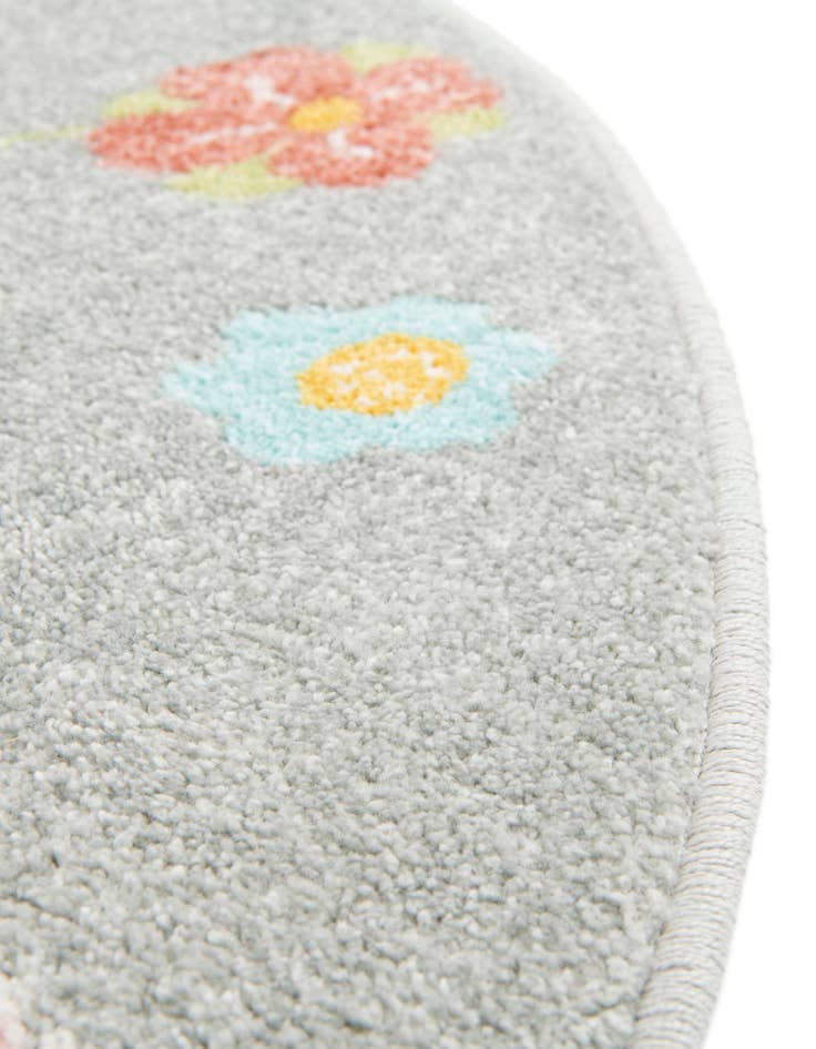 Detail image of  5' 3 x 5' 3 Unicorns Whimsy Kids Round Rug