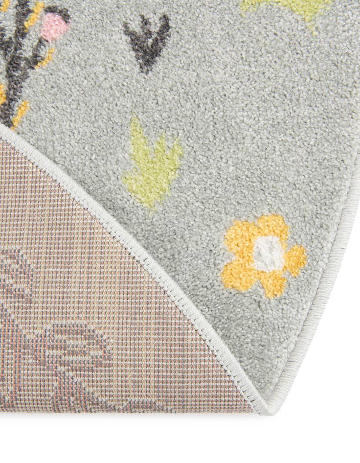 Detail image of  5' 3 x 5' 3 Unicorns Whimsy Kids Round Rug