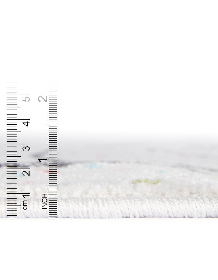 Detail image of  7' 10 x 7' 10 Whale Whimsy Kids Round Rug