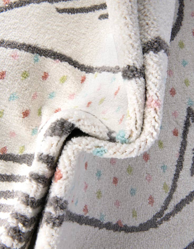 Detail image of  7' 10 x 7' 10 Whale Whimsy Kids Round Rug