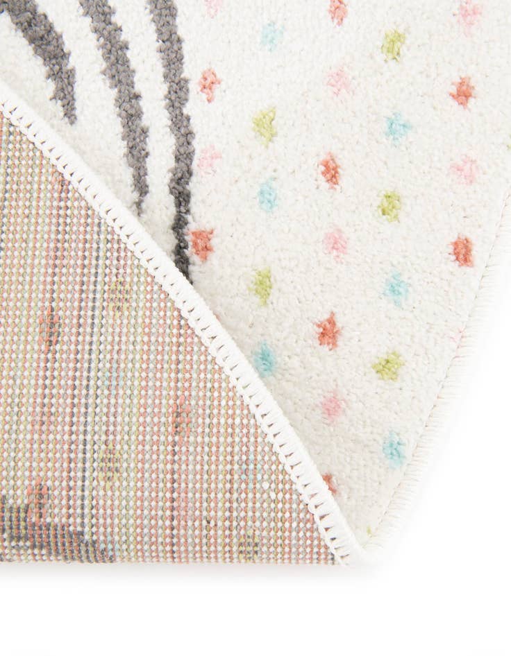 Detail image of  7' 10 x 7' 10 Whale Whimsy Kids Round Rug