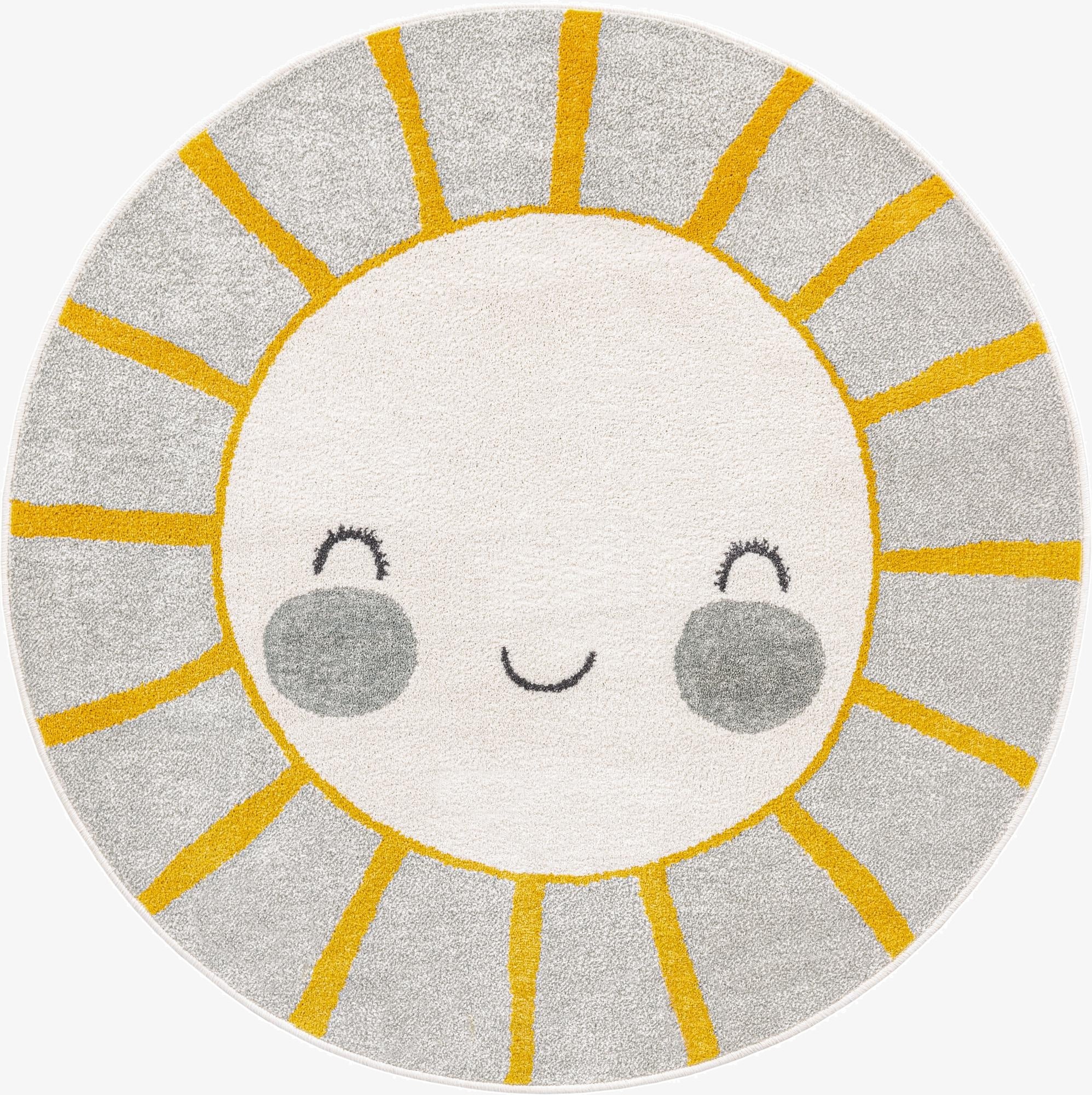  5' 3 x 5' 3 Sun Whimsy Kids Round Rug