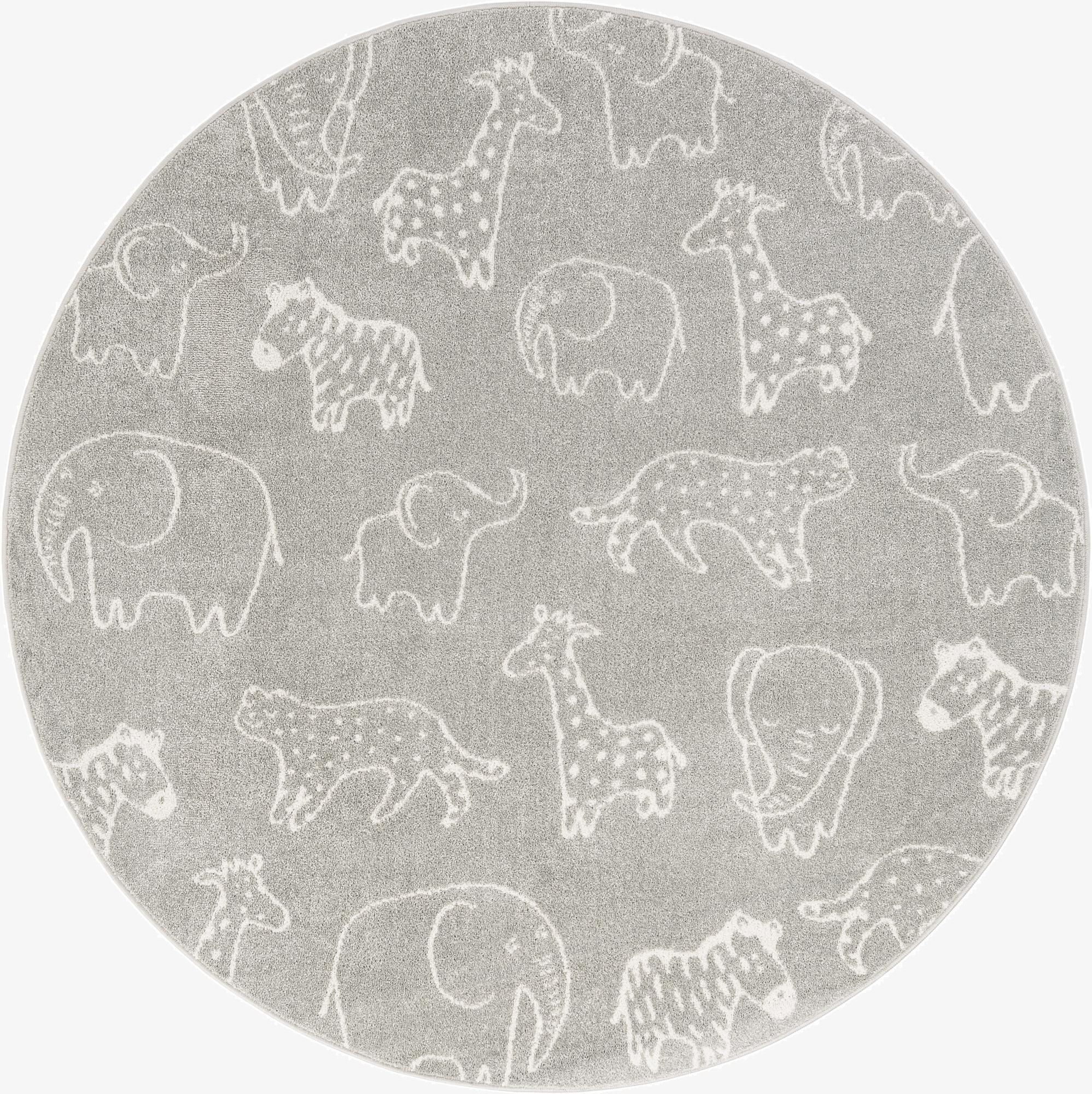 6' x 6' Whimsy Kids Round Rug