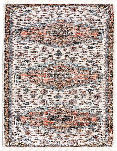 A 13 ft runner rug with an oriental medallion pattern in distressed grays, silvers, and hints of orange and blue, ideal for a hallway.