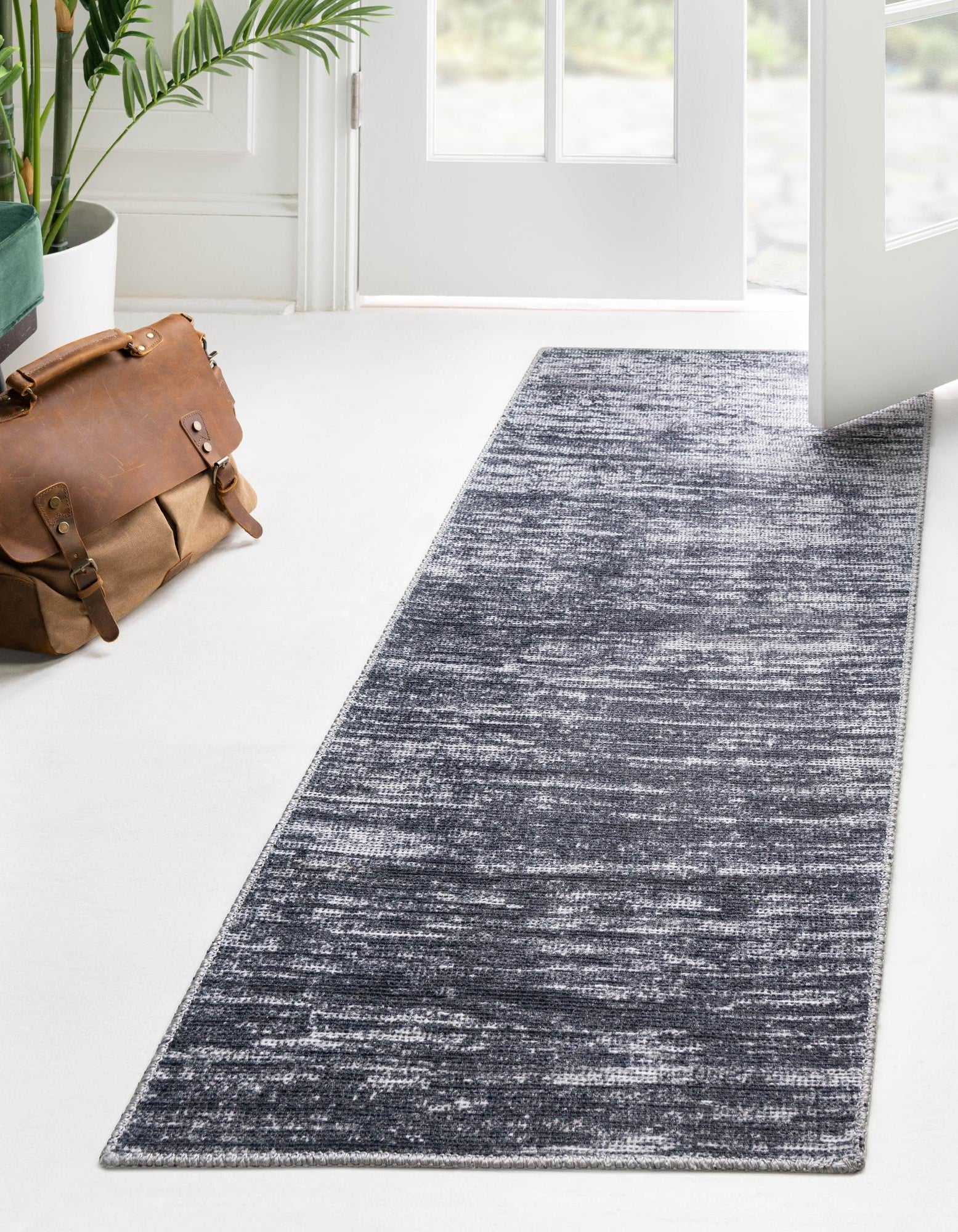 Gray 2' x 8' Asha Runner Rug | Rugs.com