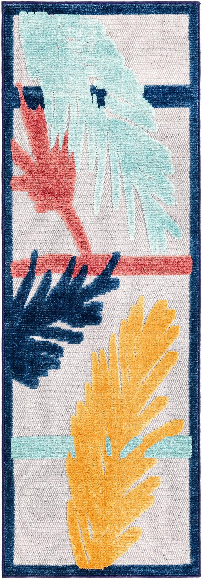  2' x 6'  Washable Belize Indoor / Outdoor Runner Rug