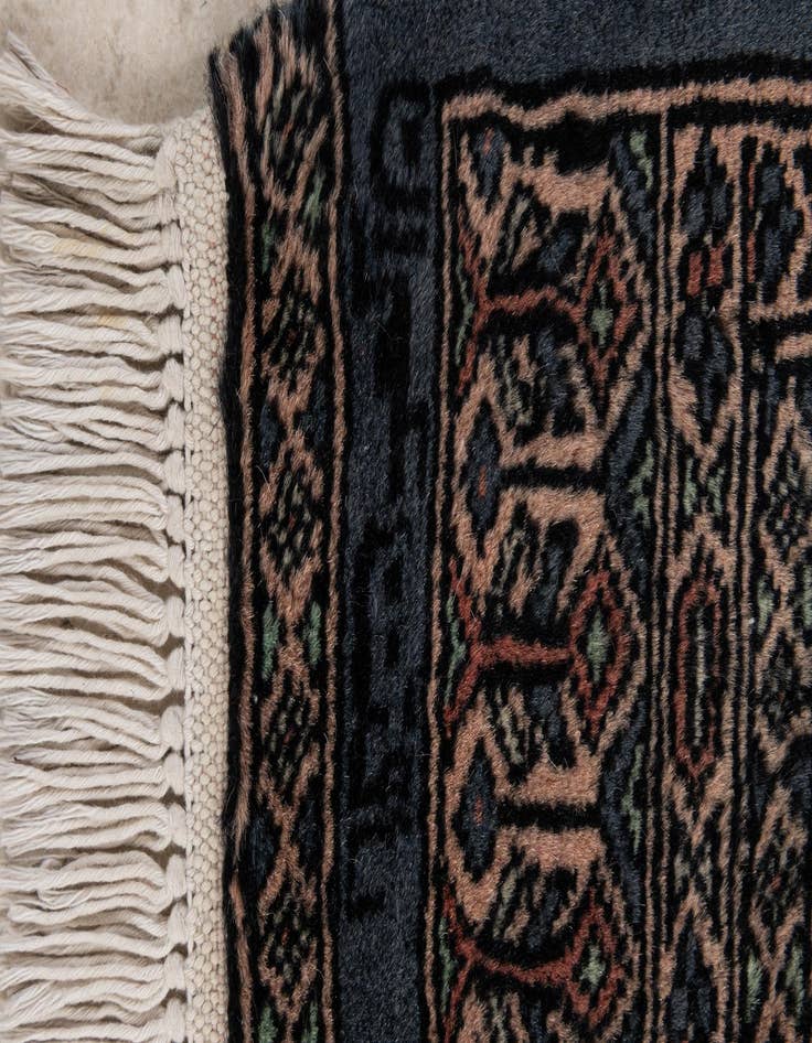 Detail image of  2' 2 x 6' 8  Hand Knotted Bokhara Oriental Wool Runner Rug
