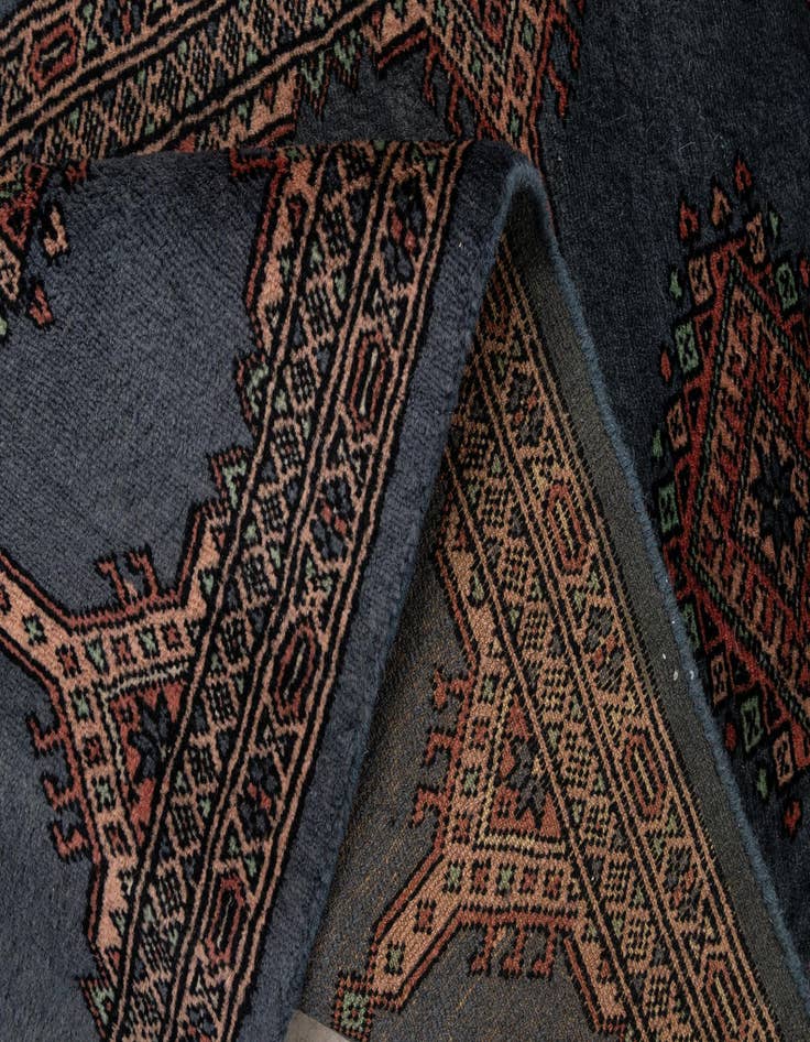 Detail image of  2' 2 x 6' 8  Hand Knotted Bokhara Oriental Wool Runner Rug