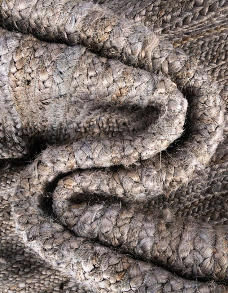 Detail image of  2' 7 x 6' 1  Hand Braided Jute Runner Rug