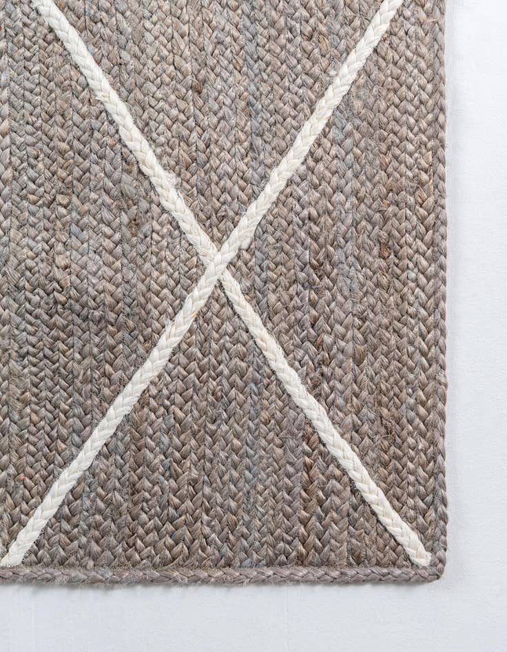 Detail image of  2' 2 x 8' 2  Hand Braided Jute Runner Rug