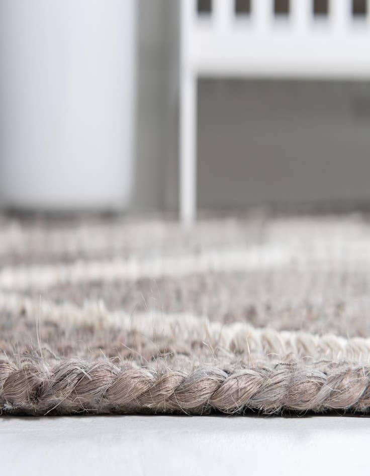 Detail image of  2' 2 x 6' 1  Hand Braided Jute Runner Rug