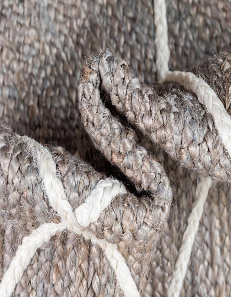 Detail image of  2' 2 x 6' 1  Hand Braided Jute Runner Rug