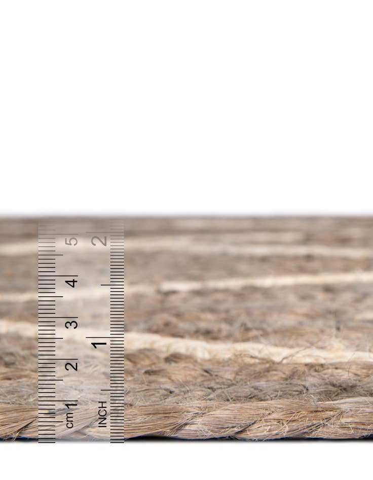 Detail image of  2' 2 x 6' 1  Hand Braided Jute Runner Rug