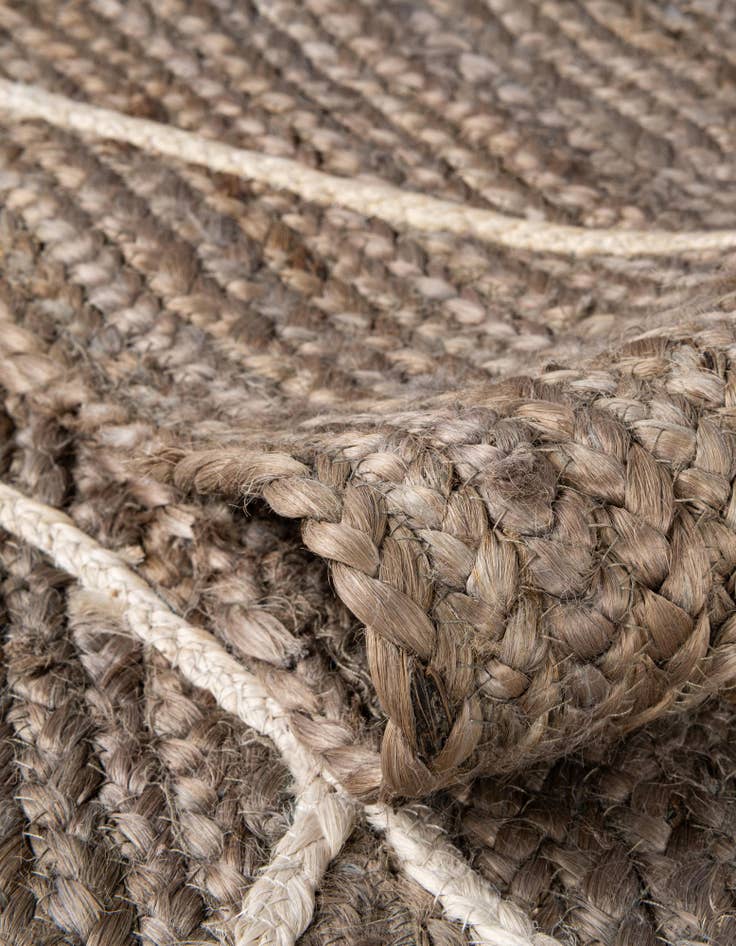 Detail image of  2' 2 x 6' 1  Hand Braided Jute Runner Rug