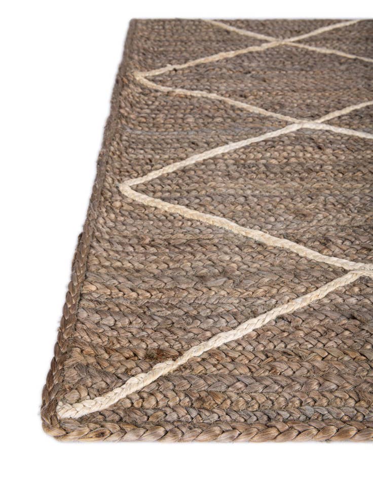 Detail image of  2' 2 x 6' 1  Hand Braided Jute Runner Rug