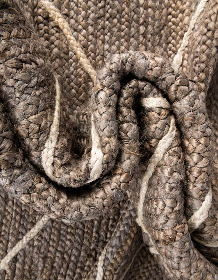 Detail image of  2' 2 x 6' 1  Hand Braided Jute Runner Rug
