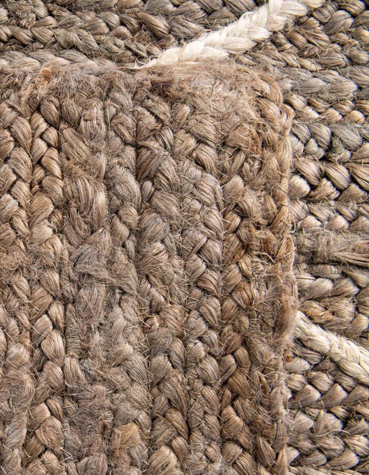 Detail image of  2' 2 x 6' 1  Hand Braided Jute Runner Rug