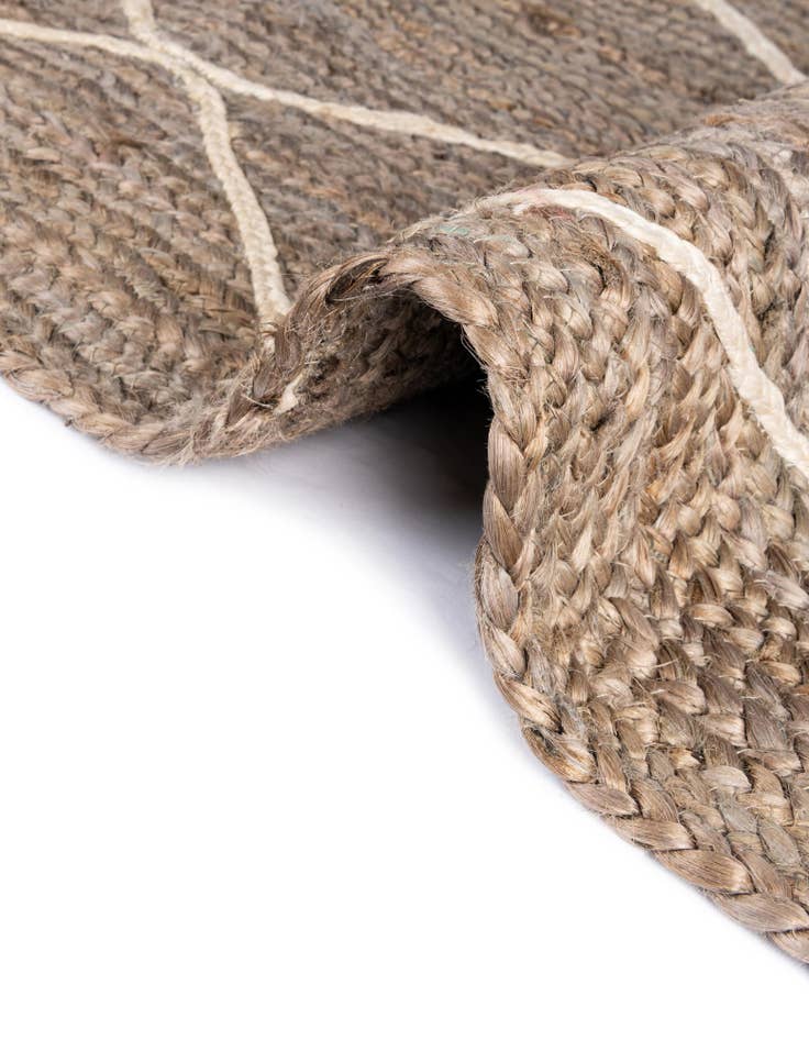 Detail image of  2' 2 x 6' 1  Hand Braided Jute Runner Rug