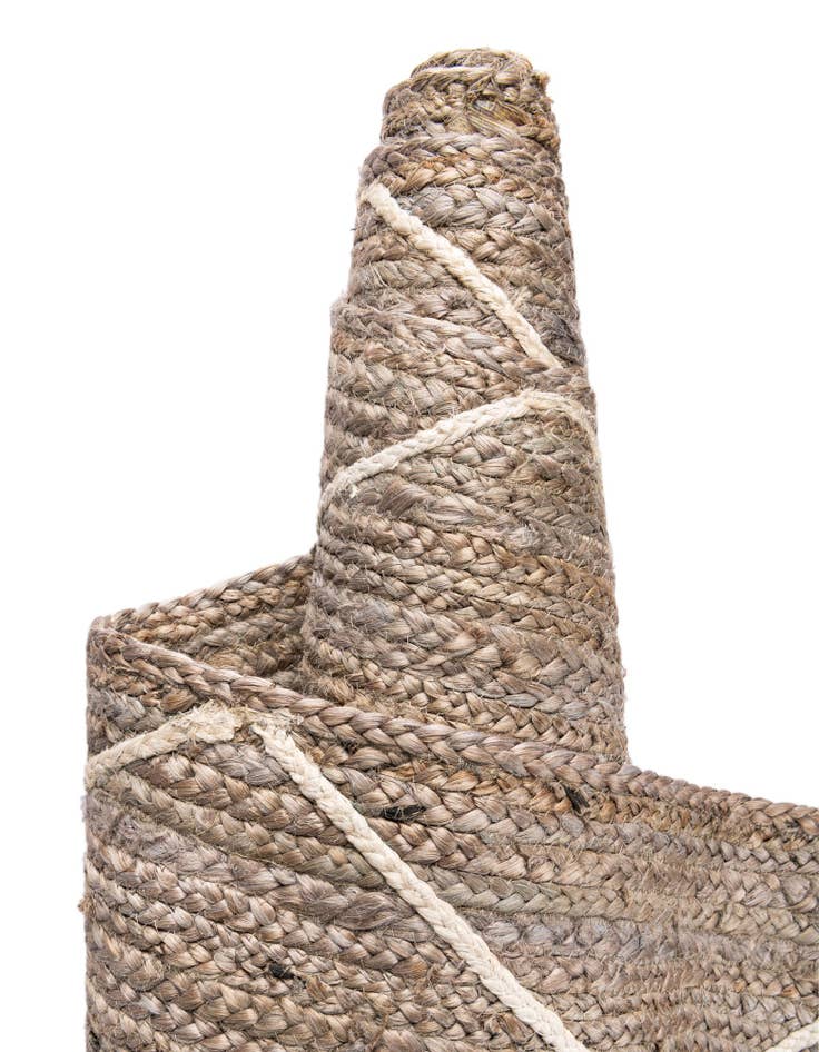 Detail image of  2' 2 x 6' 1  Hand Braided Jute Runner Rug