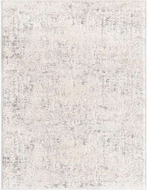 An 8 ft runner rug in gray and silver with a modern, abstract, textured pattern, ideal for a hallway.