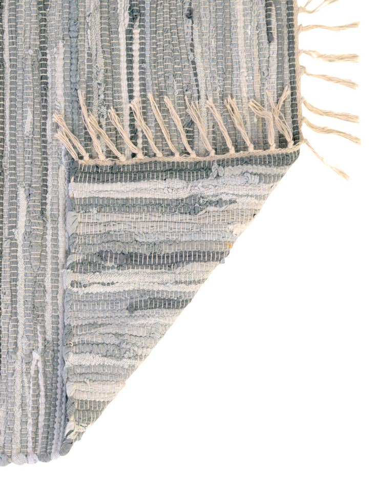 Detail image of  2' 2 x 6' 7  Hand Woven Chindi Cotton Runner Rug